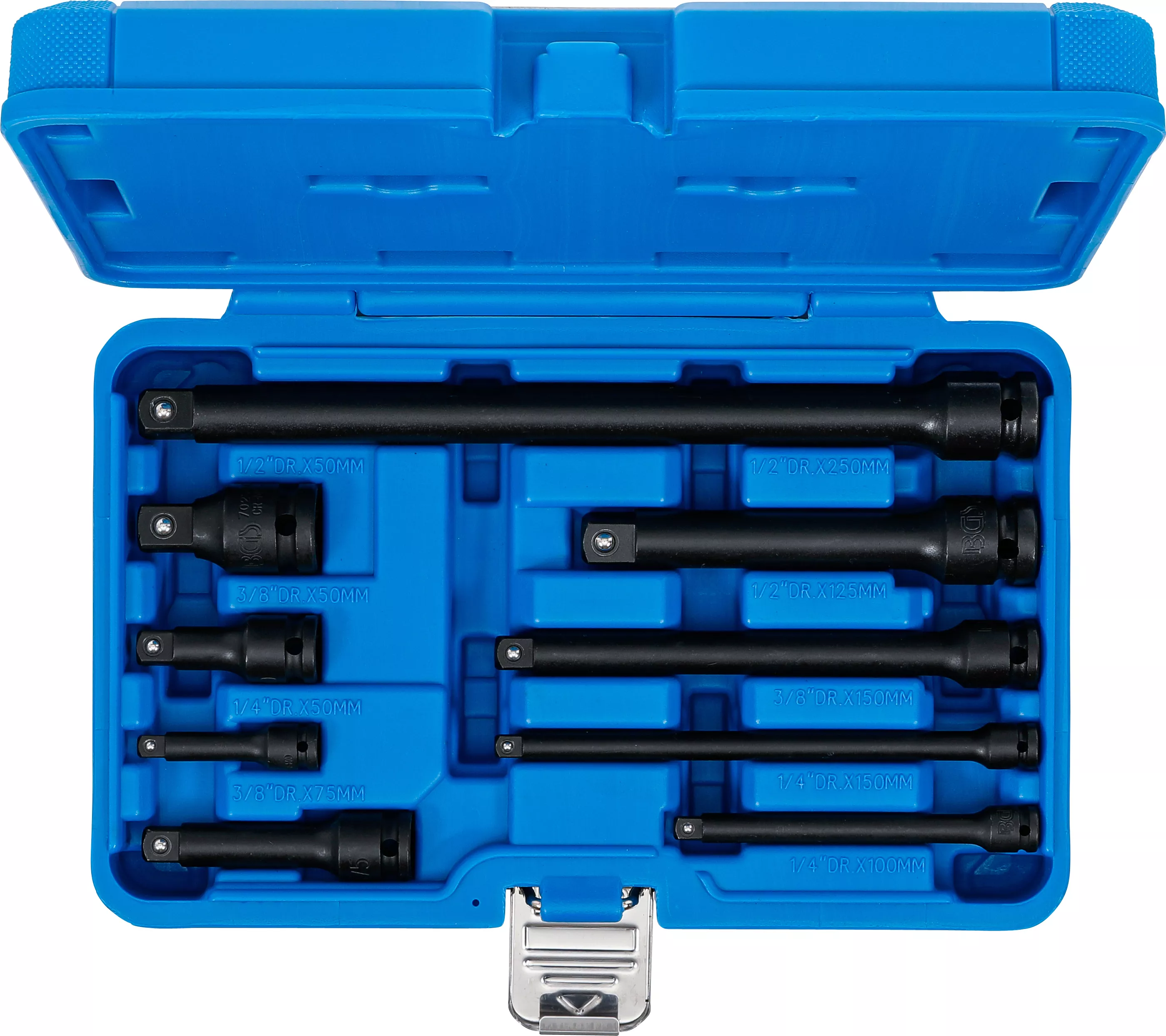 Predlžovacie nástavce, kované, 1/4", 3/8", 1/2" - 9 ks - B25145