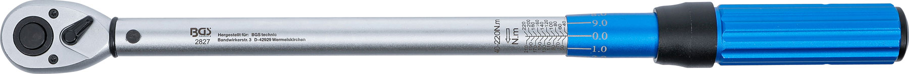 Momentový kľúč 1/2" s certifikátom, 40 - 220 Nm - B2827