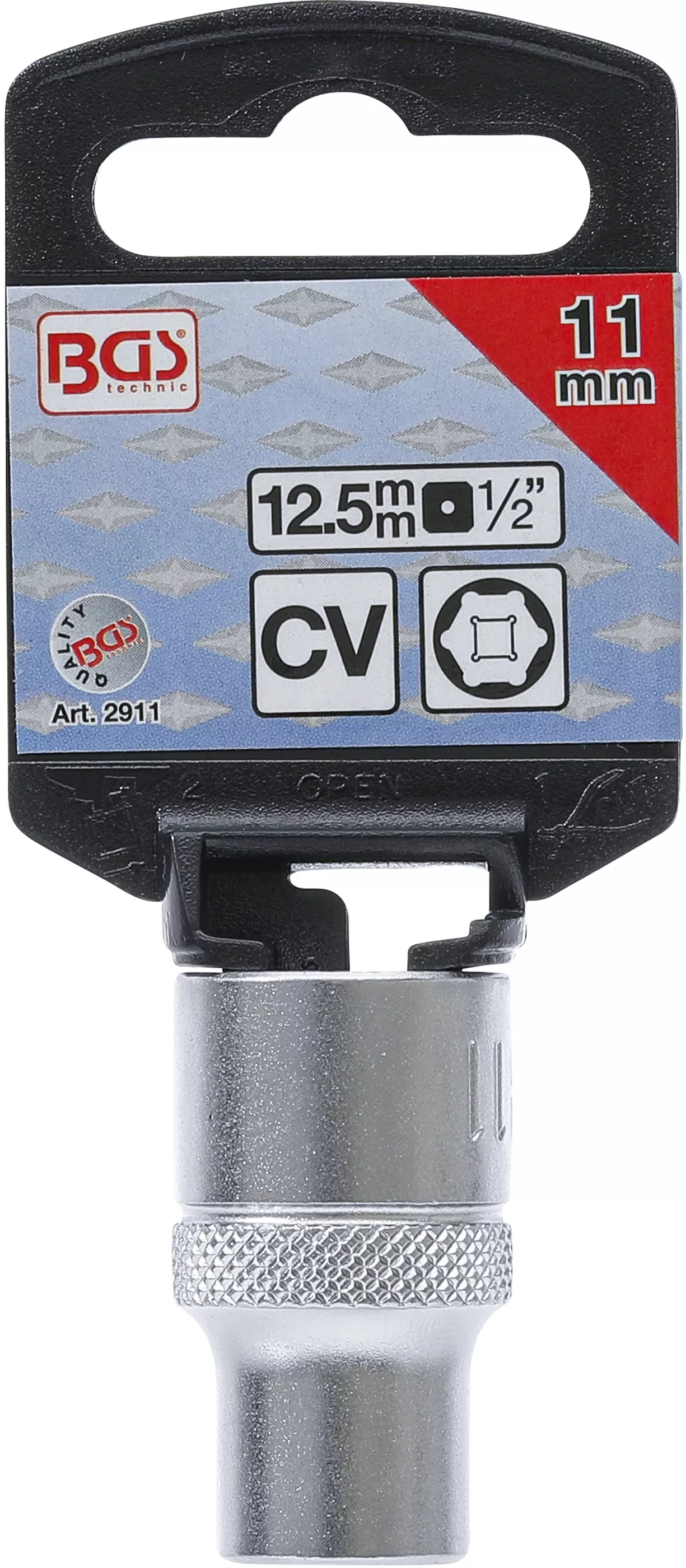 Nástrčná hlavice šestihranná, 1/2", 11 mm - B2911