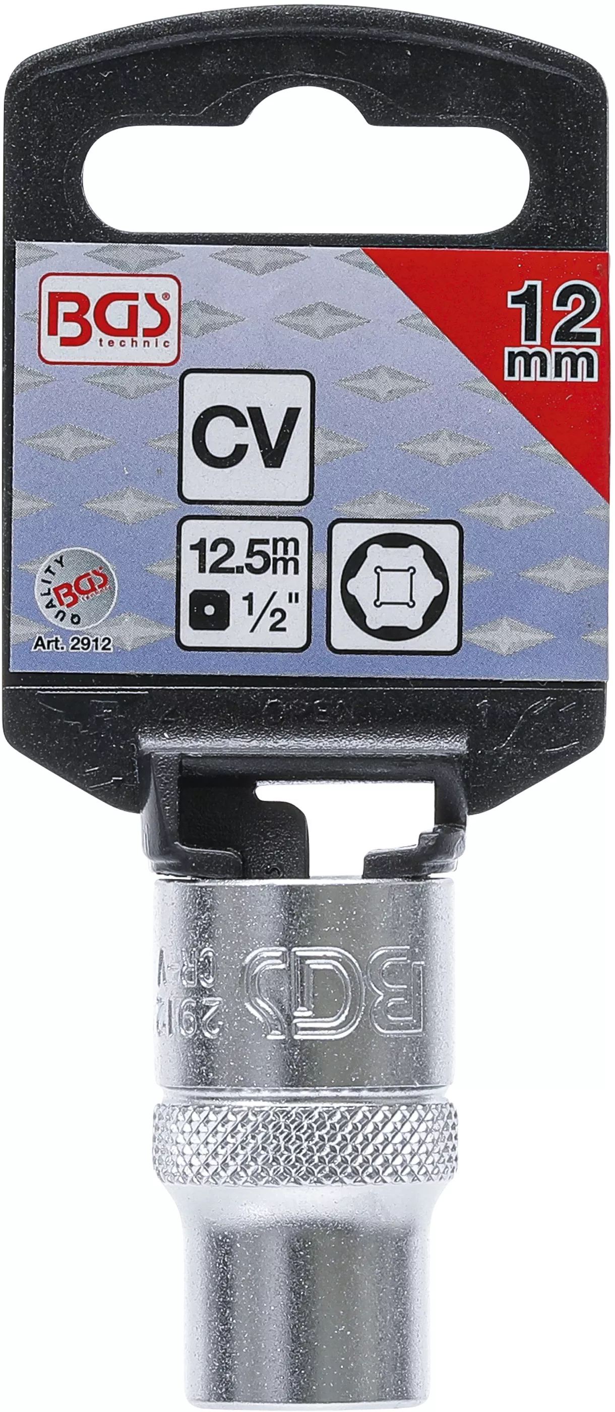 Nástrčná hlavice šestihranná, 1/2", 12 mm - B2912