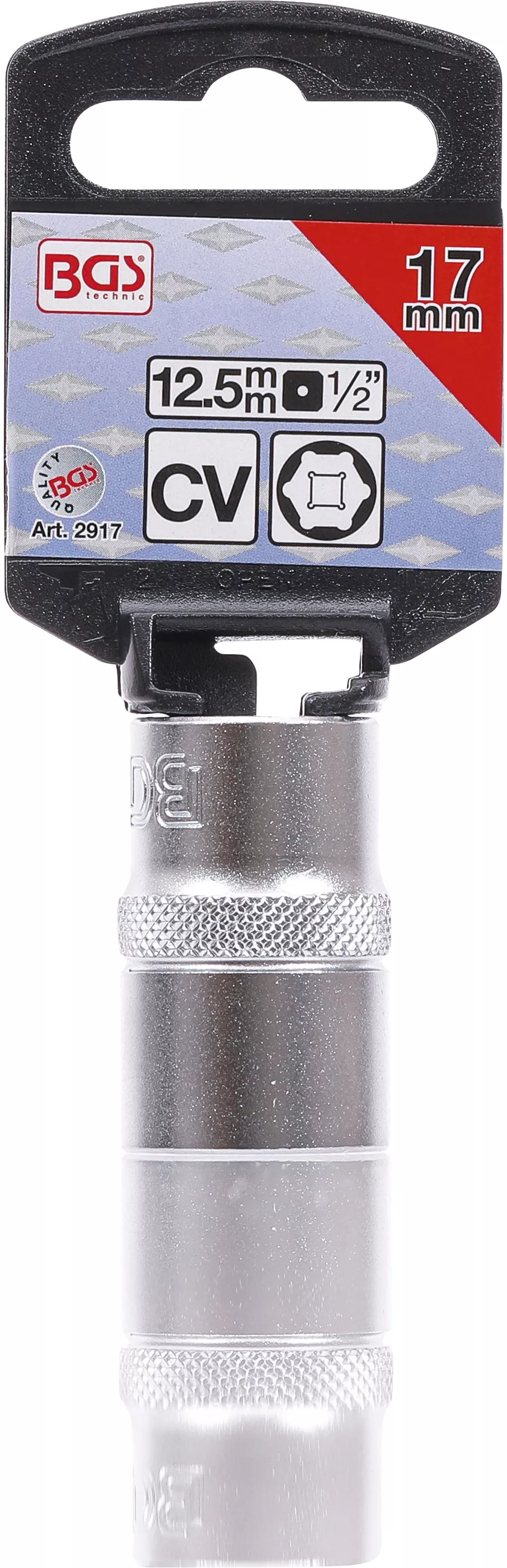 Nástrčná hlavice šestihranná, 1/2", 17 mm - B2917