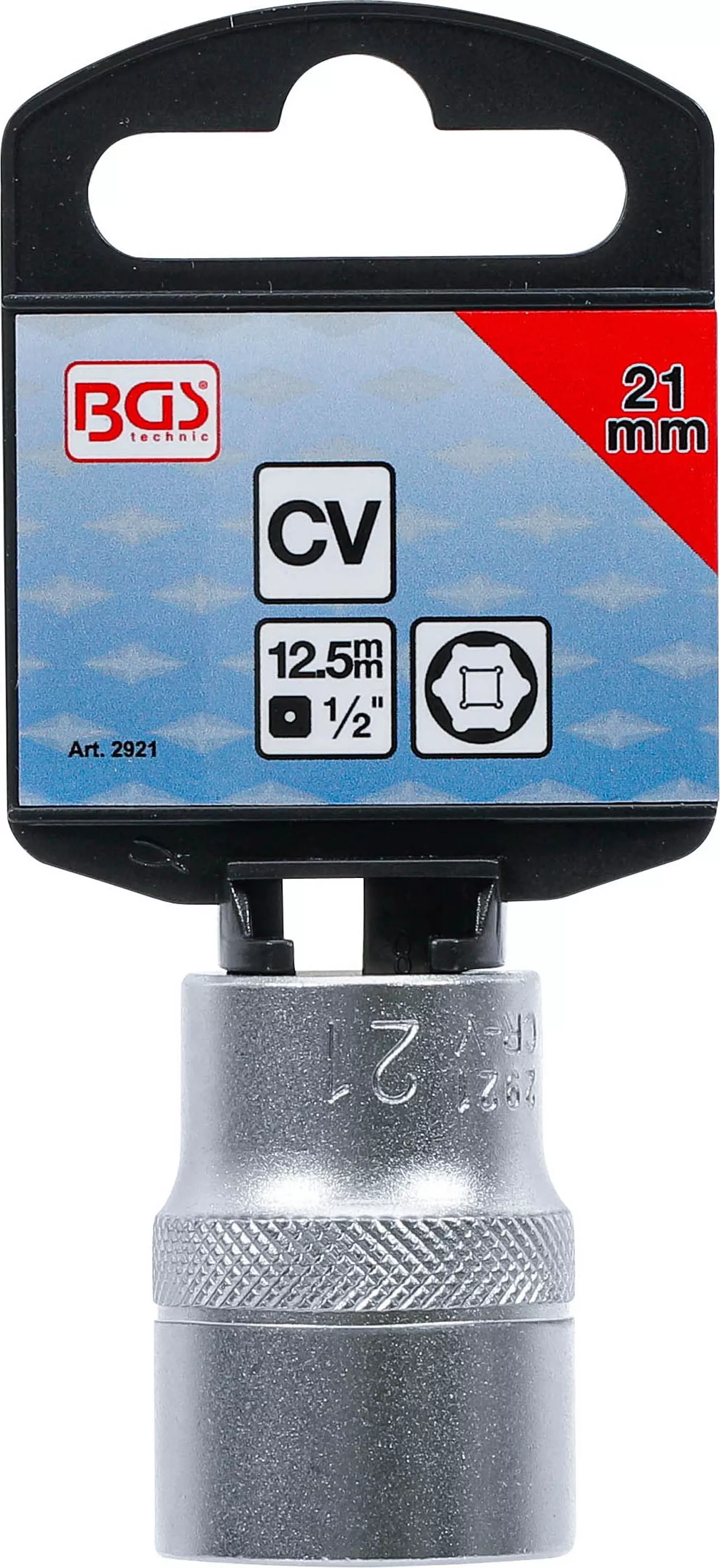 Nástrčná hlavice šestihranná, 1/2", 21 mm - B2921
