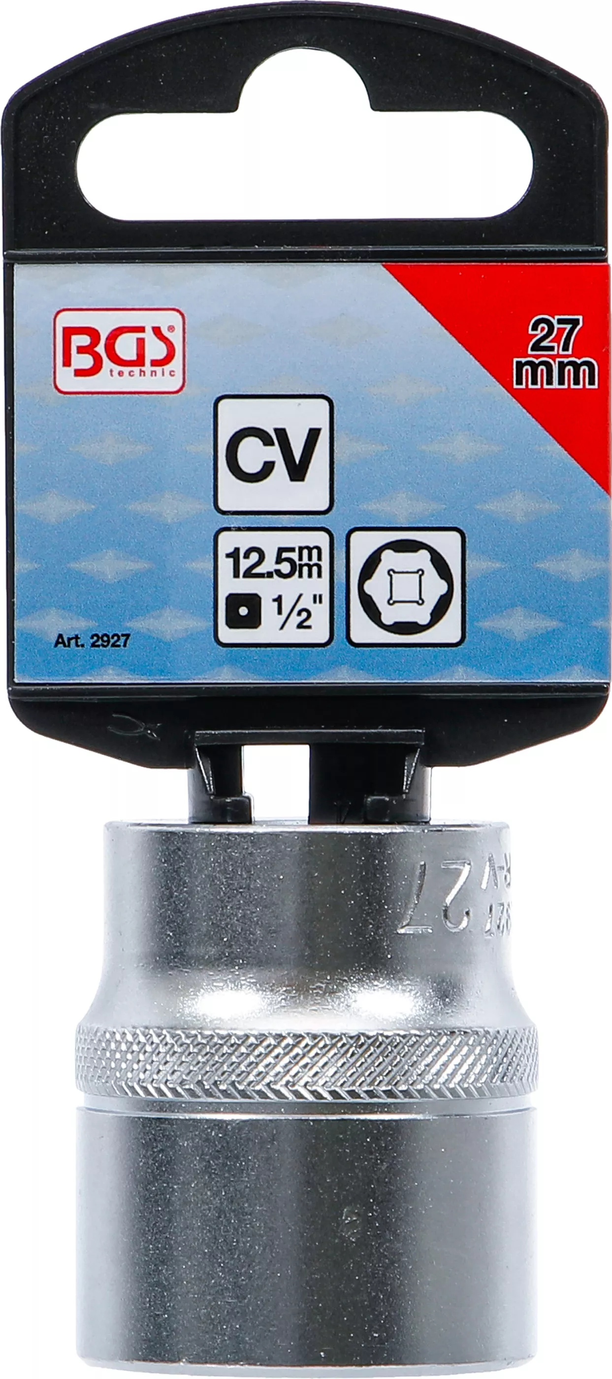 Nástrčná hlavice šestihranná, 1/2", 27 mm - B2927