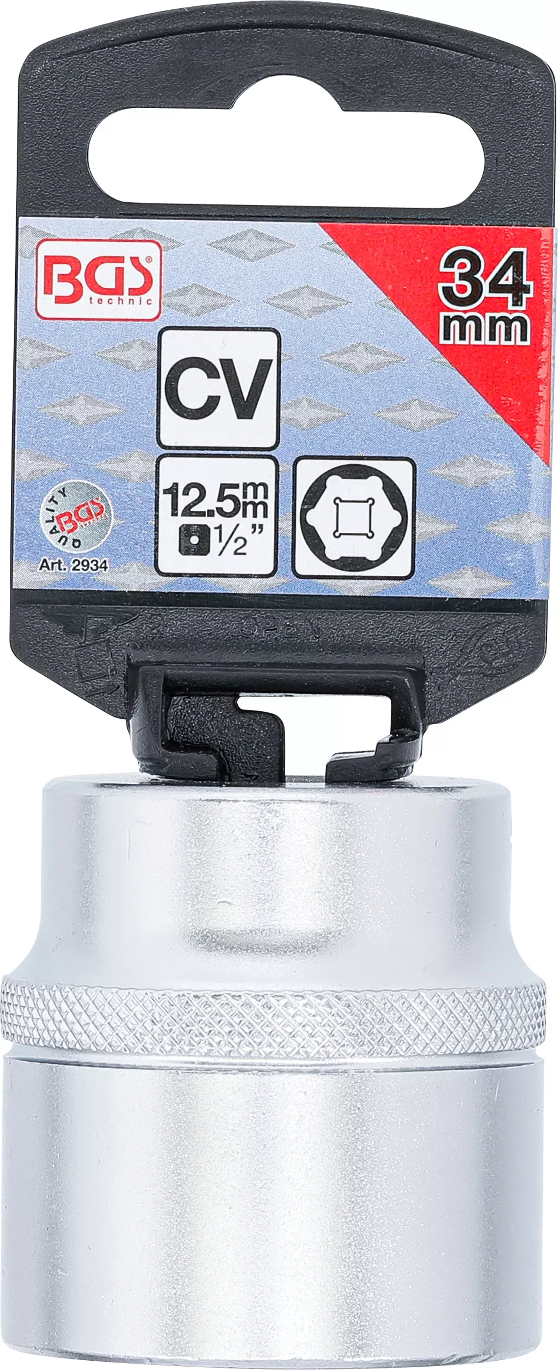 Nástrčná hlavice šestihranná, 1/2", 34 mm - B2934