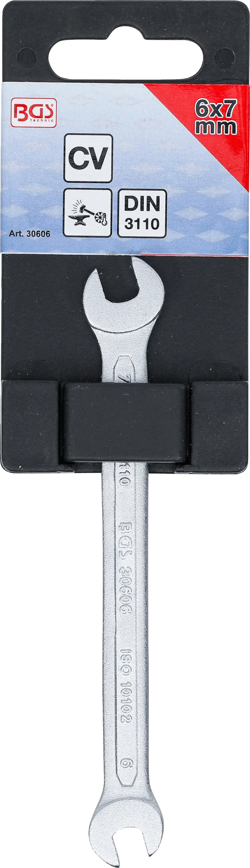 Oboustranný plochý klíč BGS, 6 x 7 mm - B30606