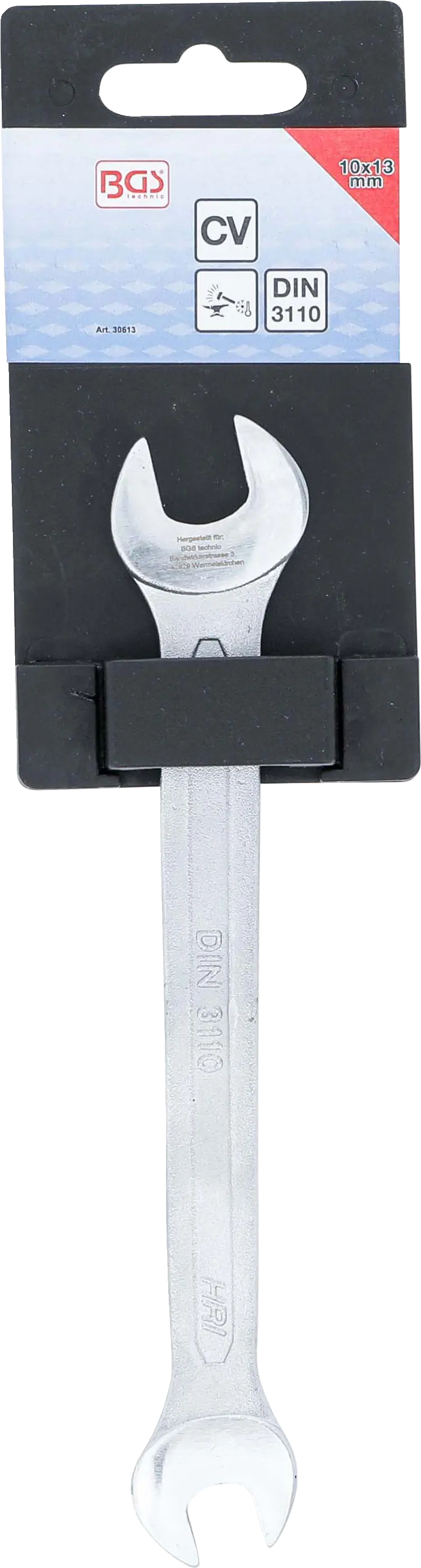 Oboustranný plochý klíč BGS, 10 x 13 mm - B30613