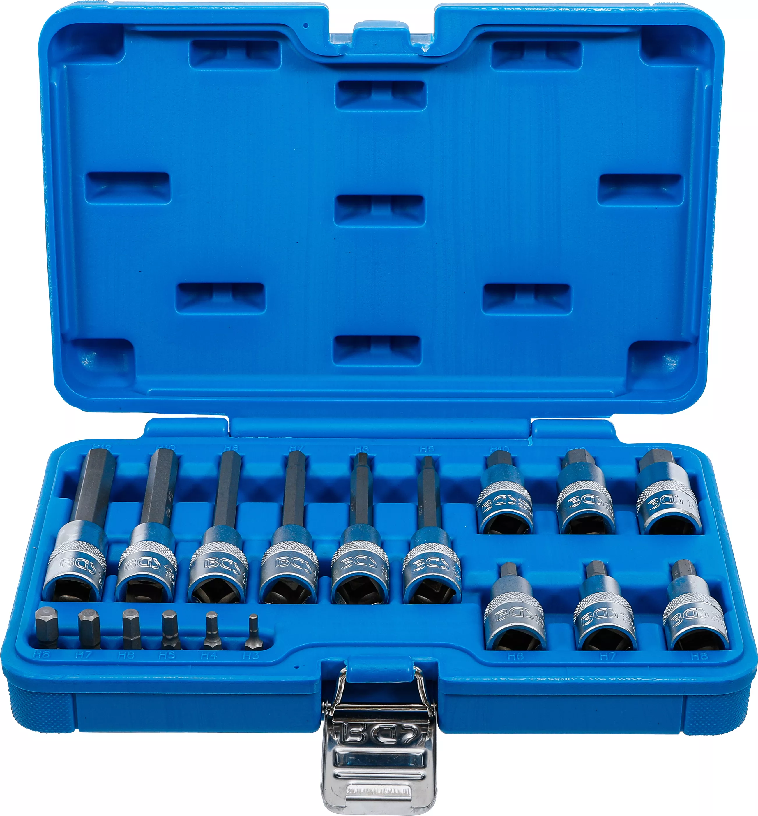 Sada nástrčných klíčů, imbus, 1/4", 1/2", 3 - 12 mm, 18 ks - B5171