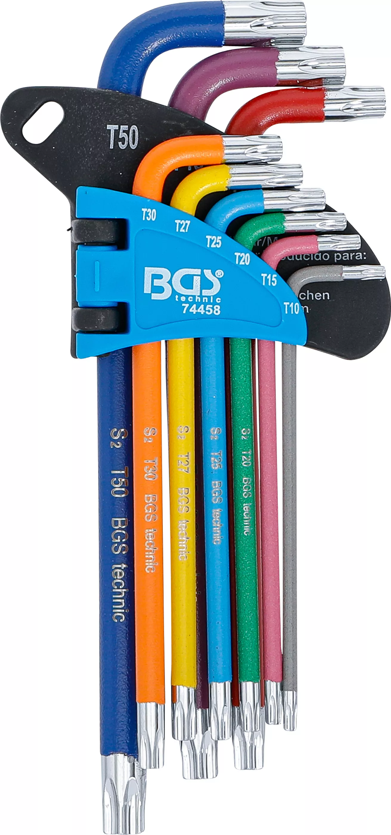 Sada Torx šroubováků, zahnuté, barevné, 9 ks - B74458
