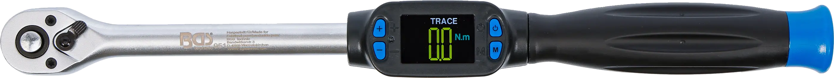 Digitální momentový klíč 3/8", 27 - 135 Nm, BGS - B951