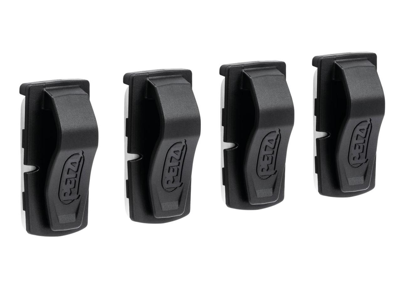 Klipy k přichycení čelovky PETZL na přilbu UNI ADAPT, 4 ks - E000BA00