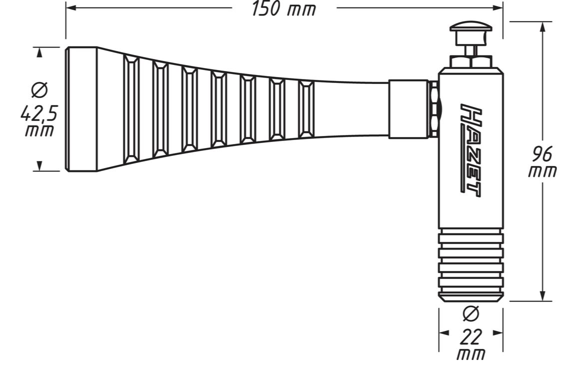 Ofukovací pistole HAZET 9040T-1, Turbo - HA252626