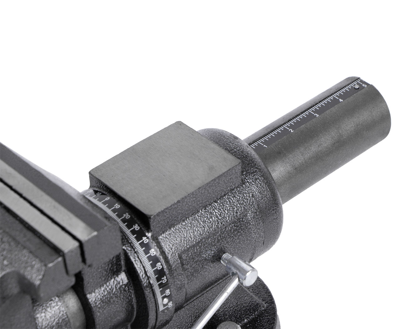 Dílenský svěrák s otočným tělem a základnou, 125 mm - HT300155