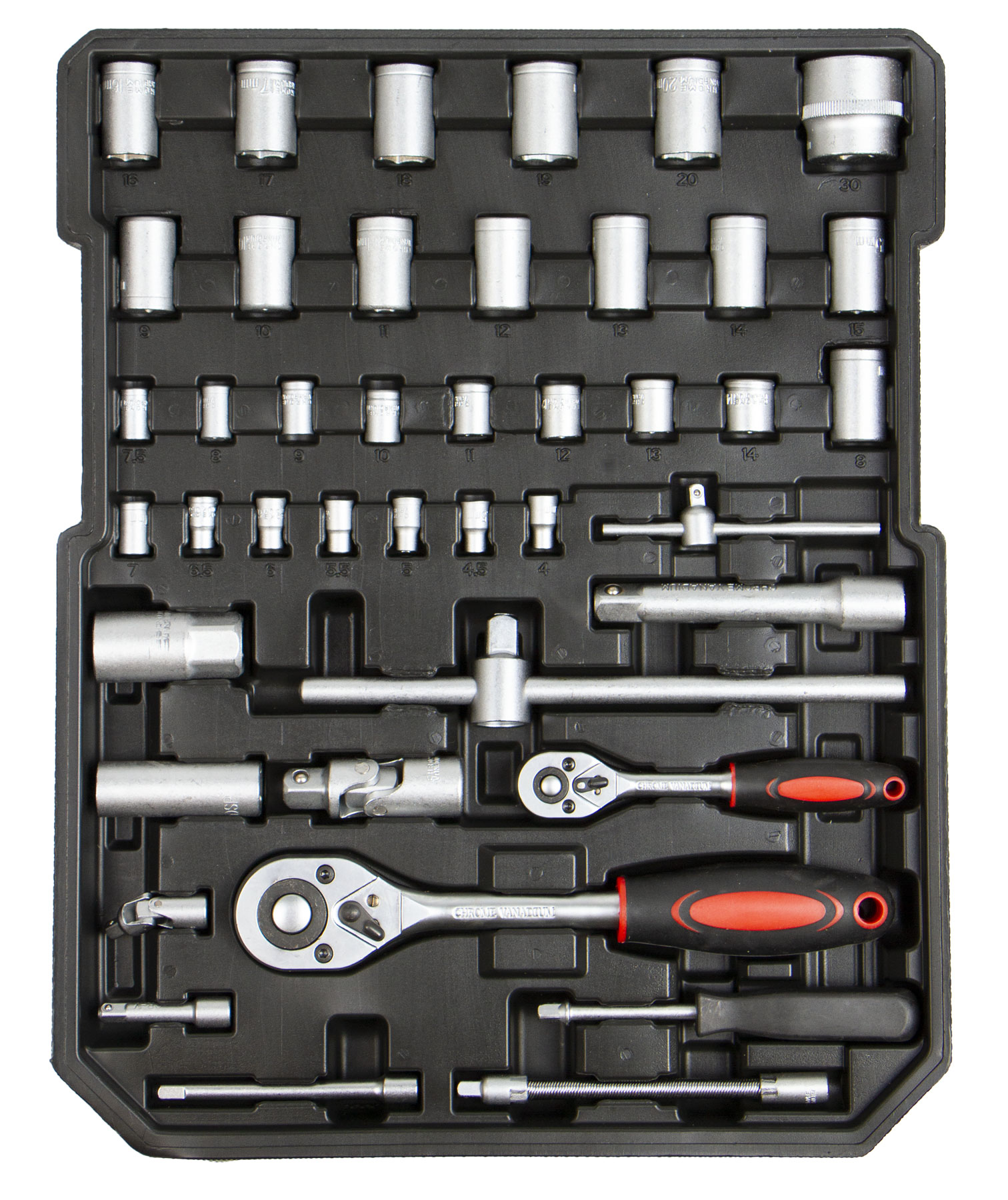 Súprava náradia, Gola súprava 1/2" a 1/4" - 428 ks - HT494003