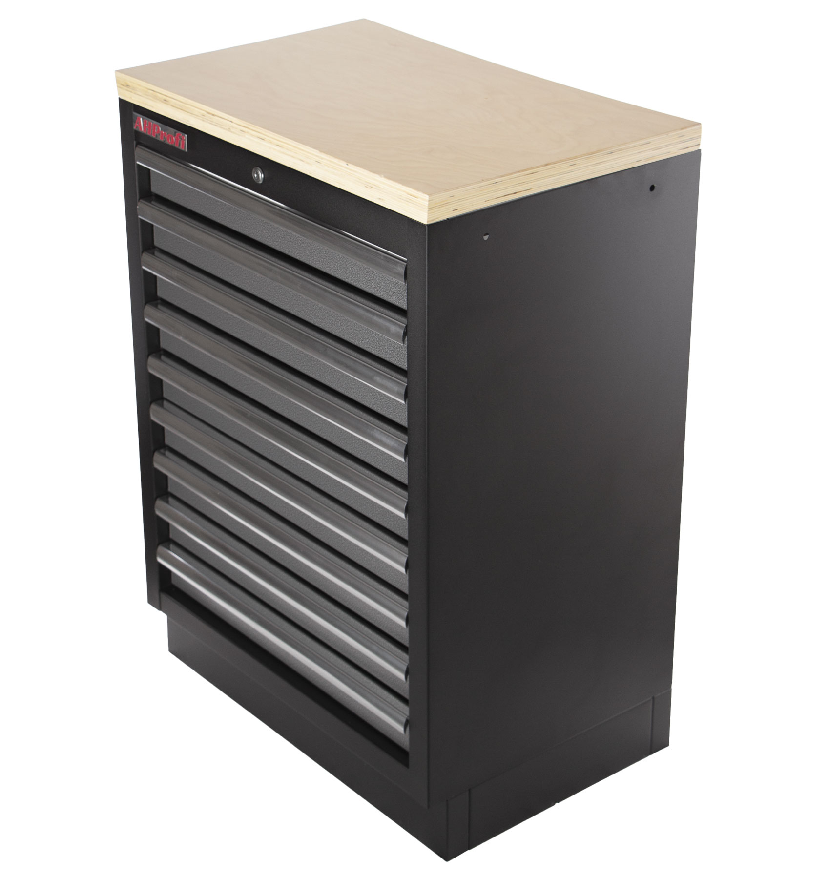 Celokovová dílenská skříňka PROFI, 9 zásuvek, 680 x 458 x 910 mm - TGC1309