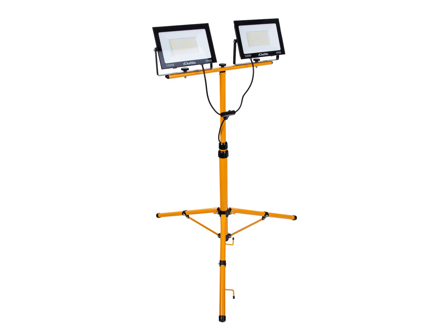 LED reflektor 2x100 W s teleskopickým stativem, bílá 4500K - K02051