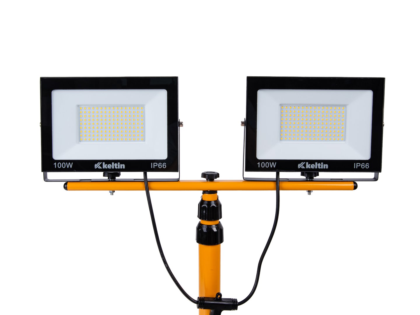 LED reflektor 2x100 W s teleskopickým stativem, bílá 4500K - K02051