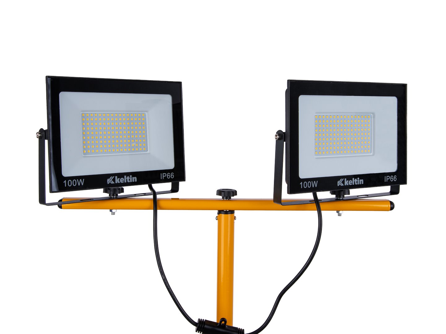 LED reflektor 2x100 W s teleskopickým stativem, bílá 4500K - K02051
