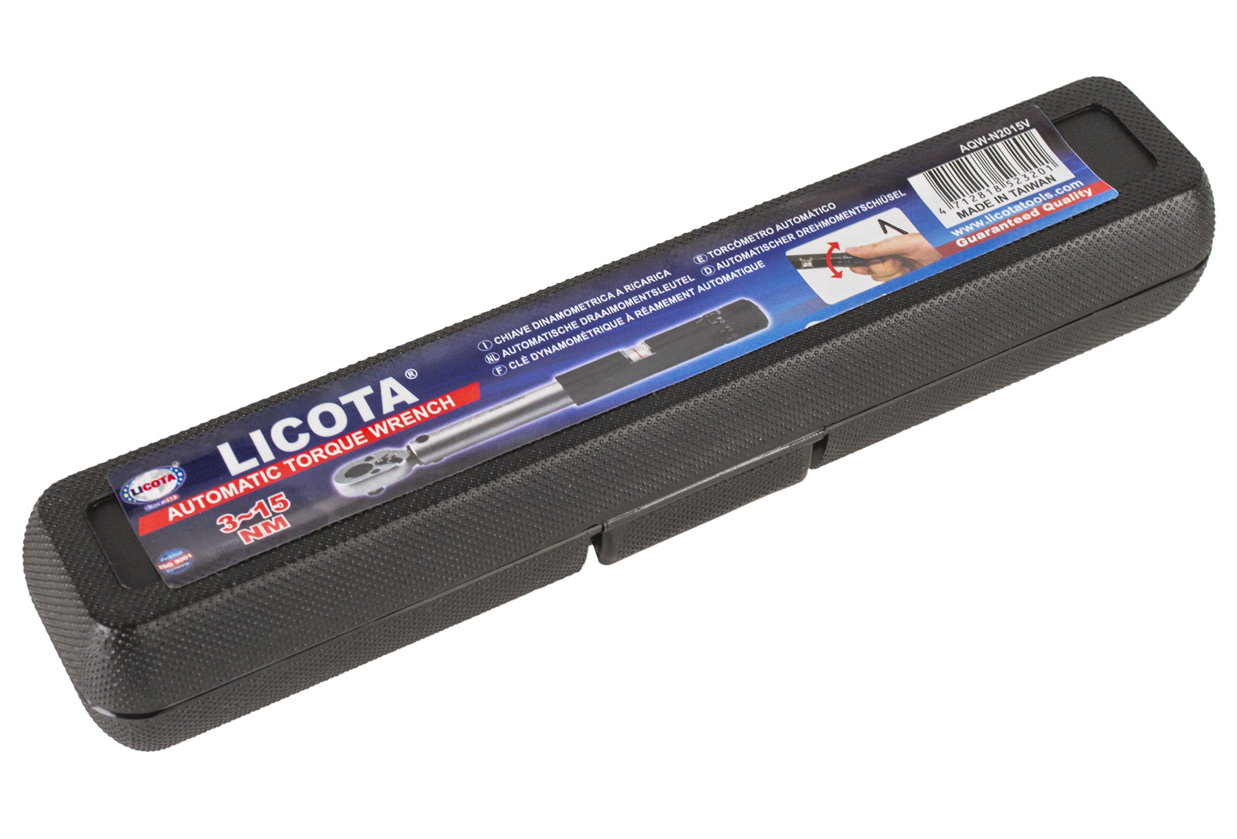 Momentový kľúč LICOTA 1/4" s certifikátom, 3-15 Nm, 192 mm - LIN2015