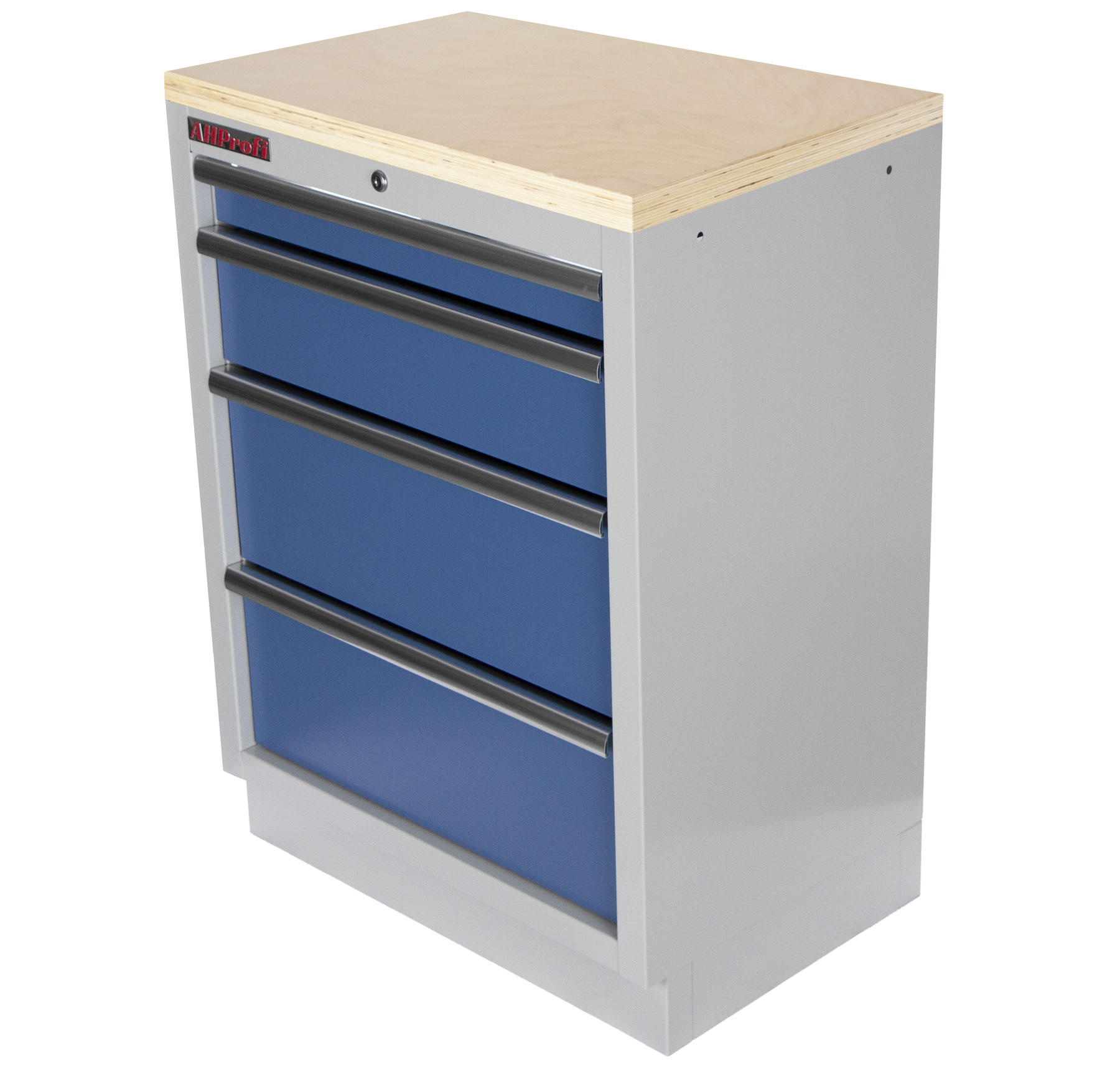 Celokovová dielenská skrinka PROFI BLUE so 4-mi šuplíkmi 680x458x910 mm - MTGC1304