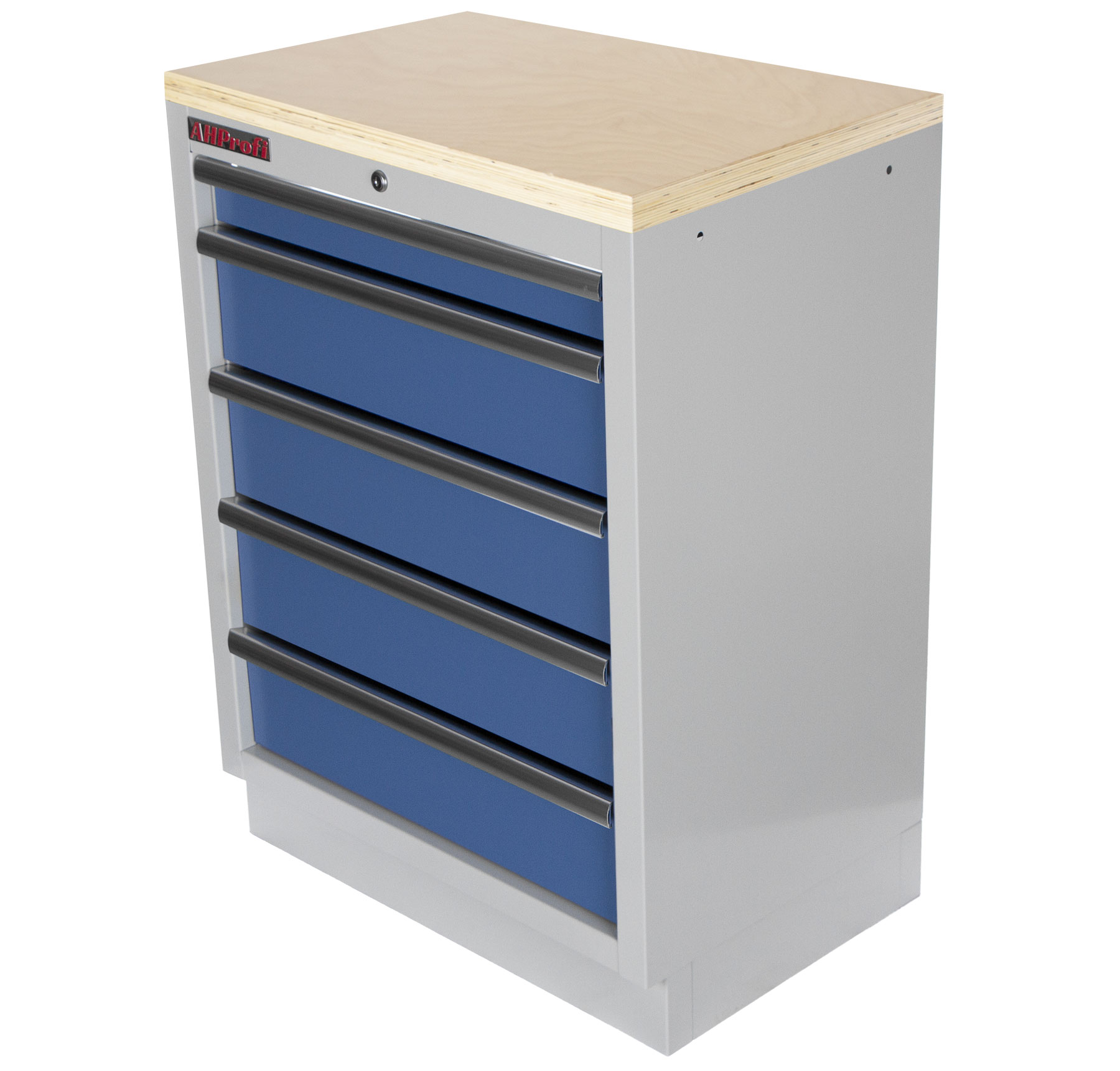 Celokovová dielenská skrinka PROFI BLUE s 5-timi šuplíkmi 680x458x910 mm - MTGC1305
