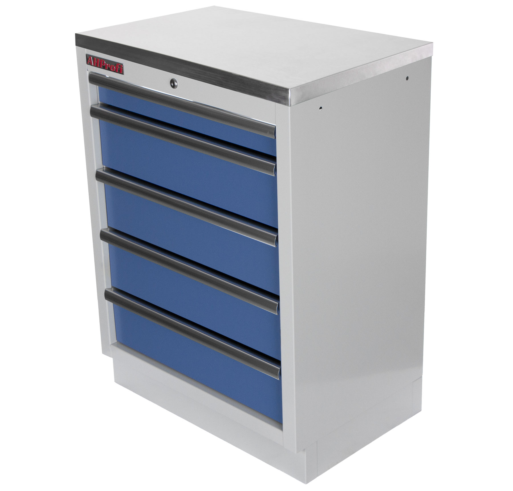 Celokovová dielenská skrinka PROFI BLUE s 5-timi šuplíkmi 680x458x910 mm - MTGC1305