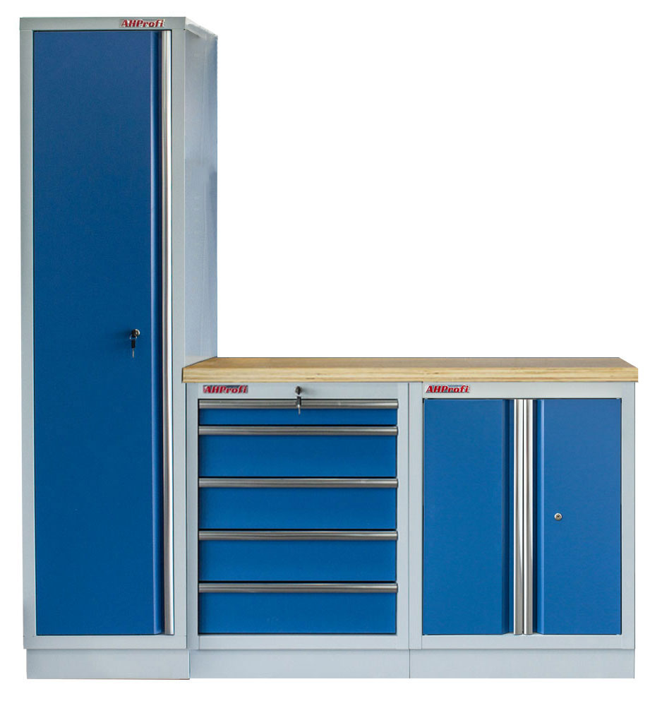 Sestava kvalitního PROFI BLUE dílenského nábytku, 3 ks - MTGS1300BAL05