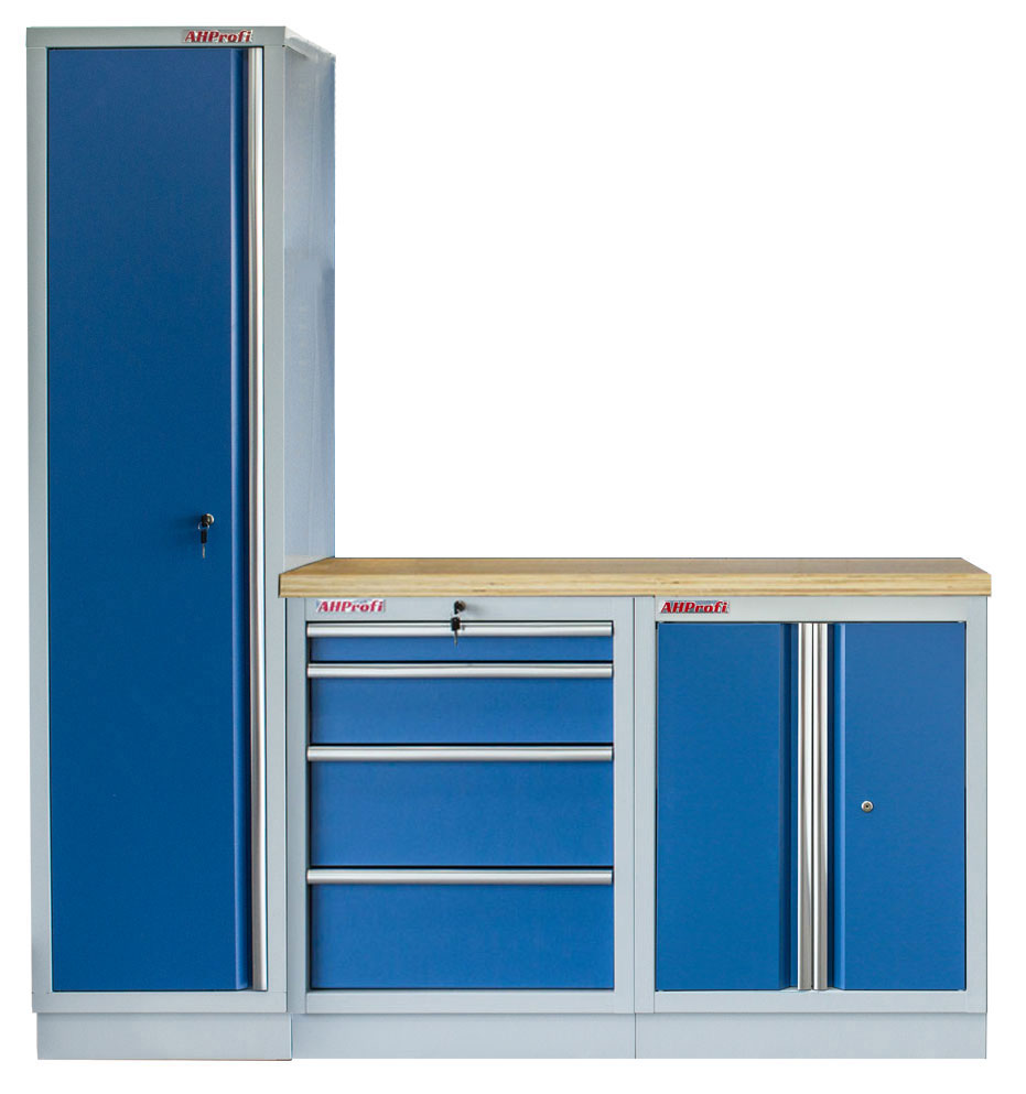 Sestava kvalitního PROFI BLUE dílenského nábytku, 4 ks - MTGS1300BAL06