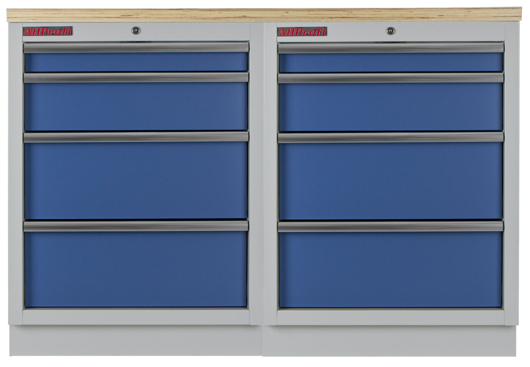Sestava kvalitních PROFI BLUE dílenských skříněk s pracovní deskou - MTGS1300BAL10