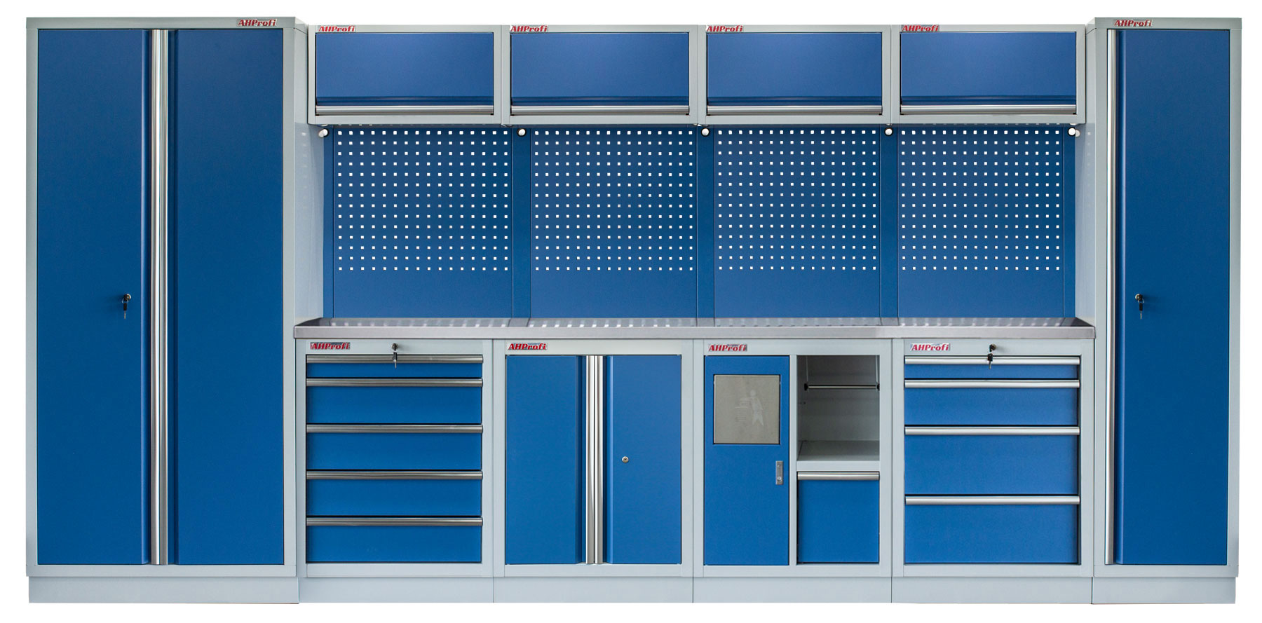 Kvalitný PROFI BLUE dielenský nábytok 4235 x 495 x 2000 mm - MTGS1301AC