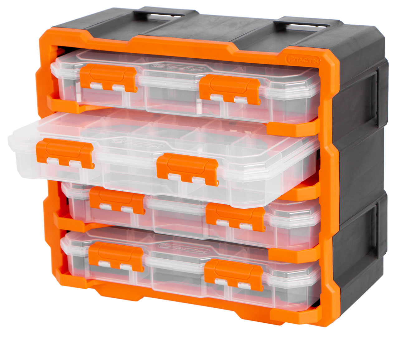Plastový organizér, 4 uzavíratelné boxy - TC320670