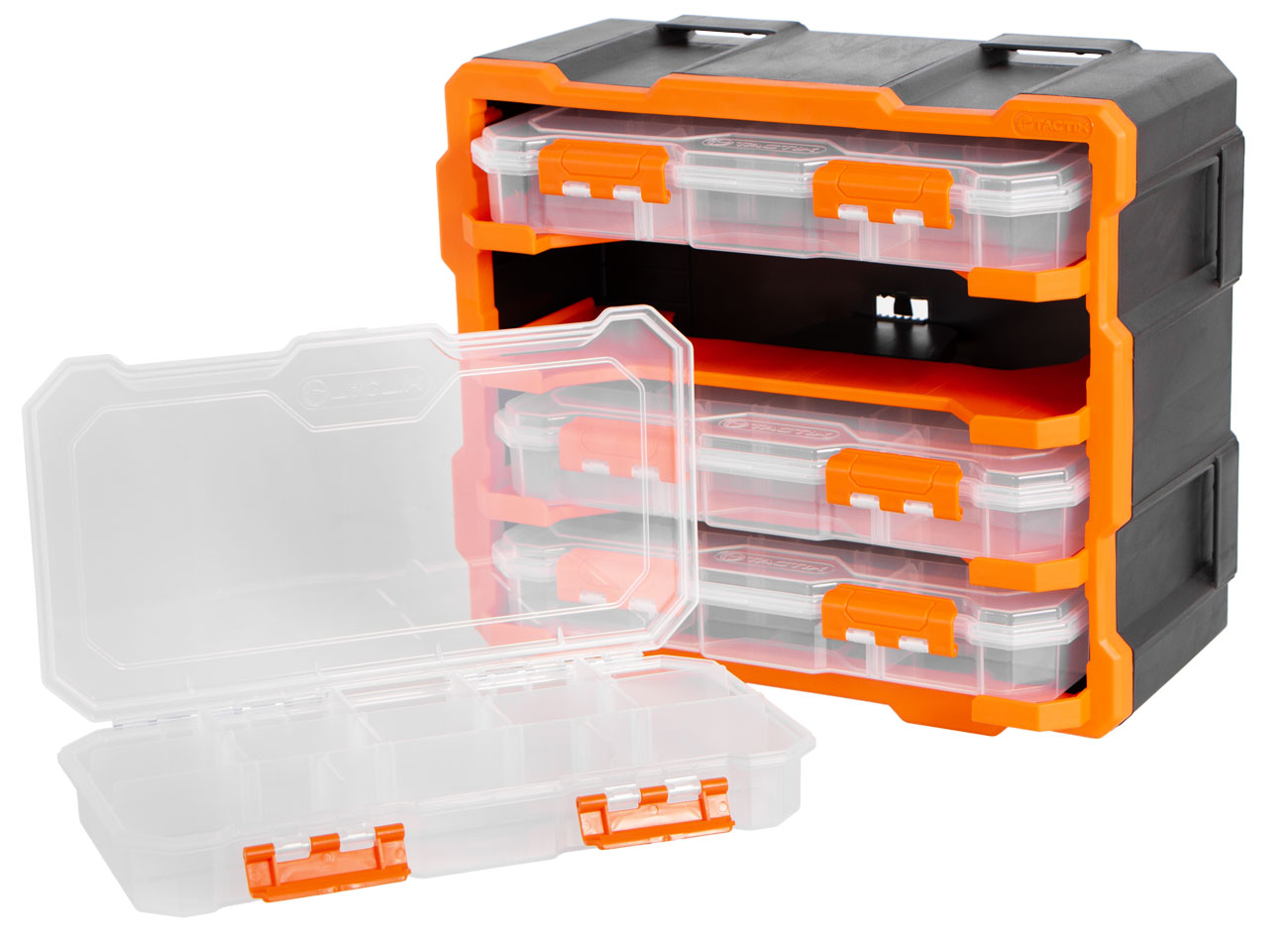 Plastový organizér, 4 uzavíratelné boxy - TC320670