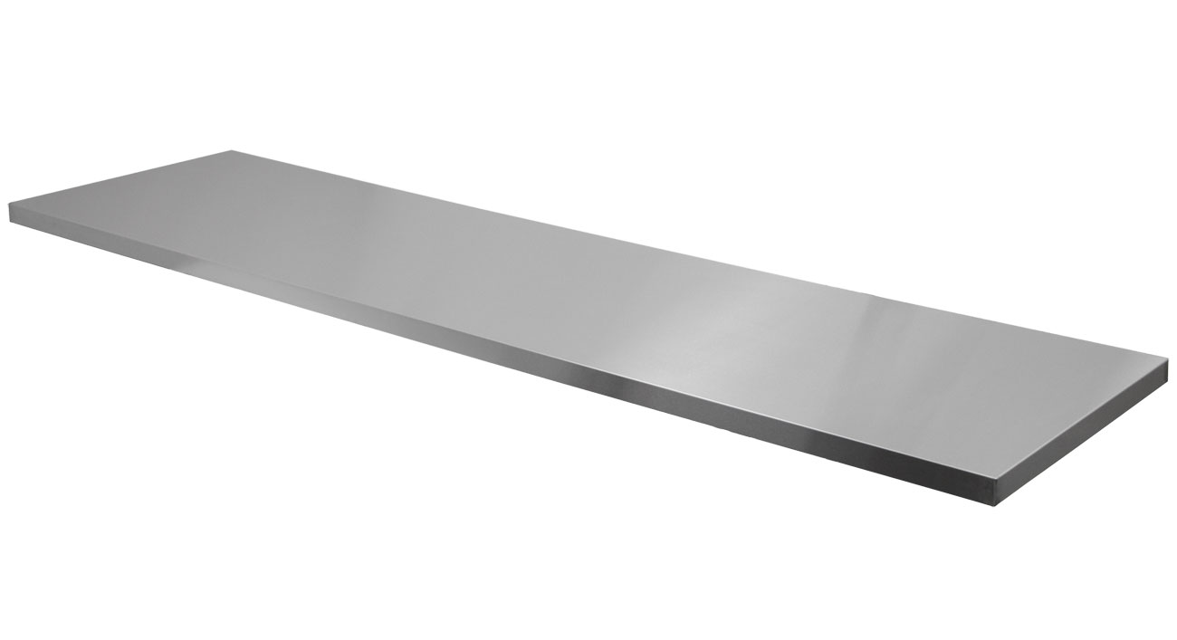 Nerezová pracovní deska PROFI, hluboká, 2040 x 615 x 38 mm - TGW80DS
