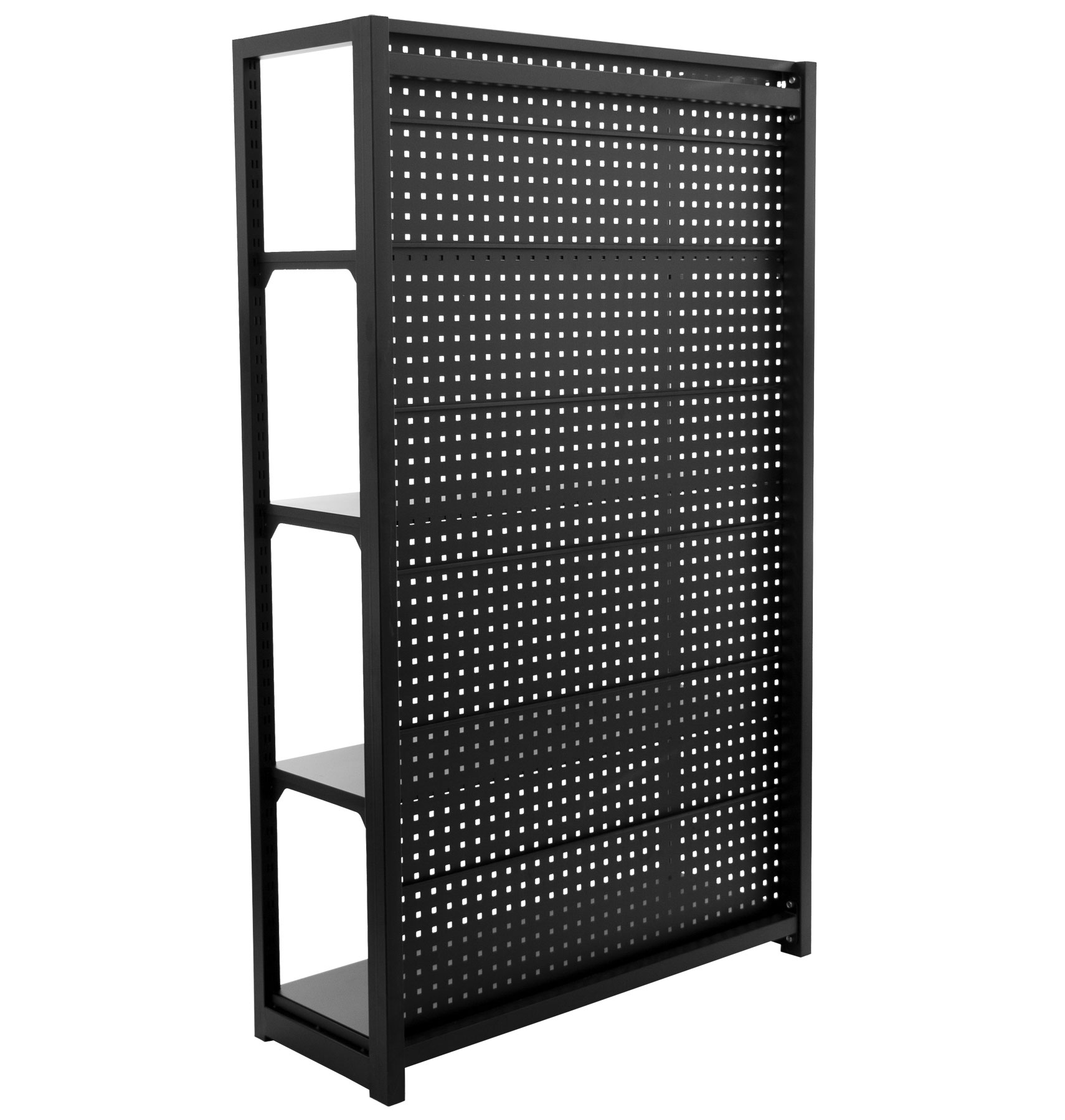 Kovový regál s dierovanou doskou, 1200 x 458 x 2000 mm - TJA1200