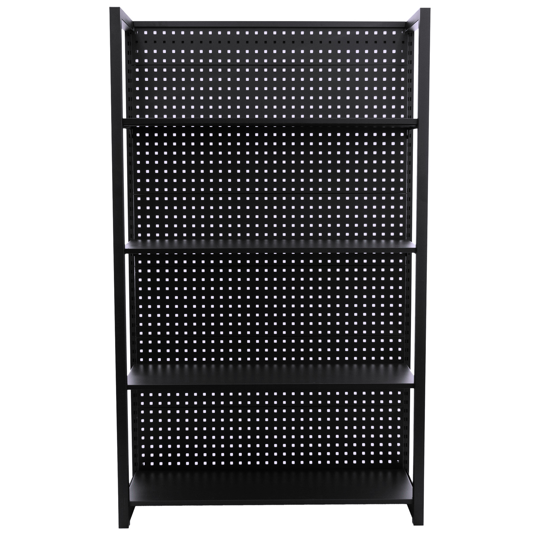 Kovový regál s dierovanou doskou, 1200 x 458 x 2000 mm - TJA1200