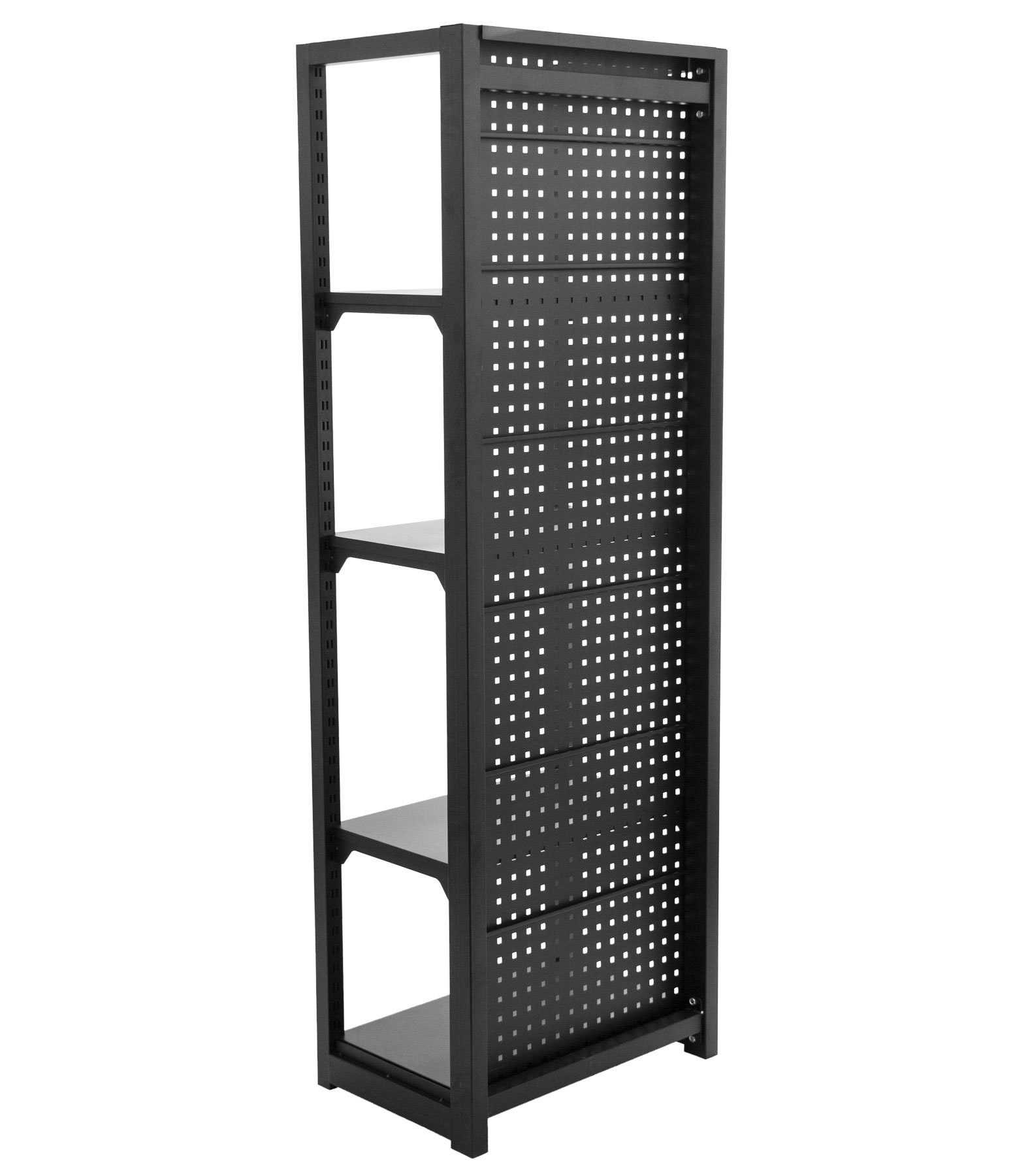 Kovový regál s dierovanou doskou, 680 x 458 x 2000 mm - TJA680