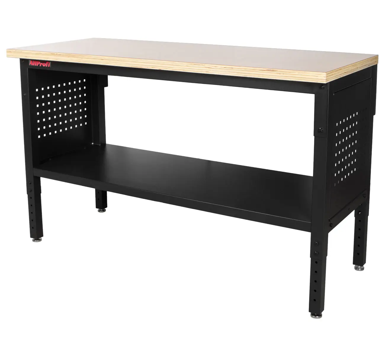 Výškově nastavitelný dílenský stůl s dřevěnou deskou, 152 cm - TSP6024