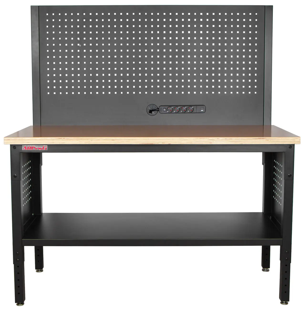 Dílenský stůl EXPERT se zástěnou, 152 cm, dřevěná deska - TSP6024BAL3