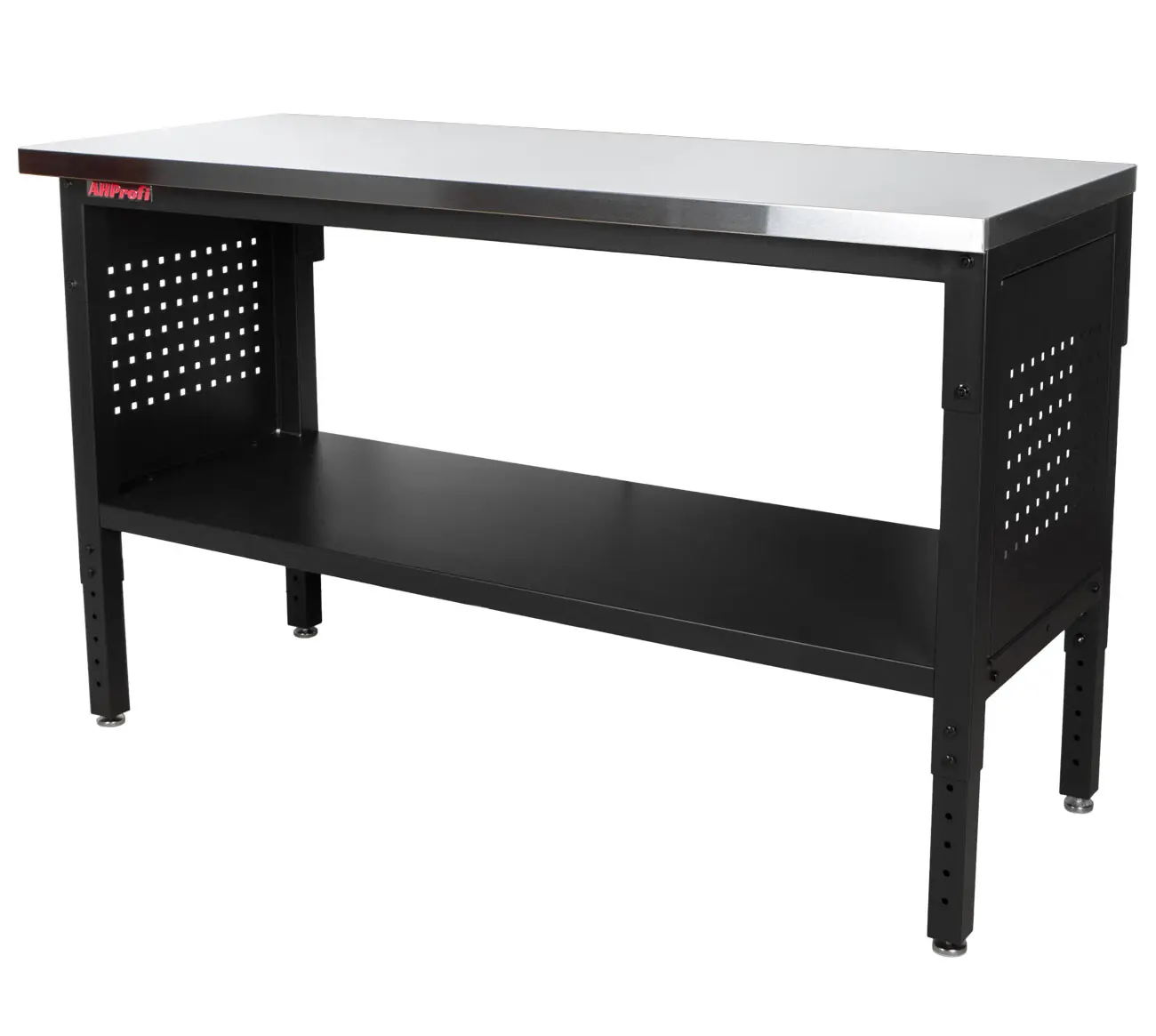 Výškově nastavitelný dílenský stůl s nerezovou deskou, 152 cm - TSP6024S