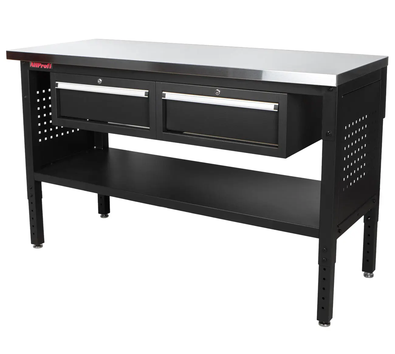Dílenský stůl EXPERT s nerezovou deskou, 2 zásuvky - TSP6024SBAL1