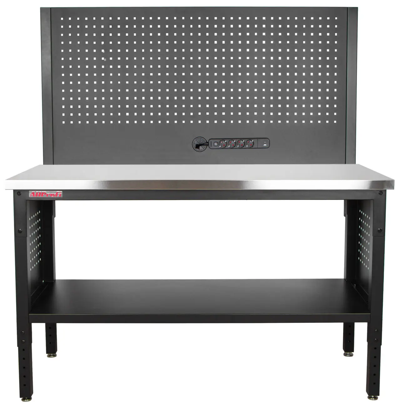 Dílenský stůl EXPERT se zástěnou, 152 cm, nerezová deska - TSP6024SBAL3
