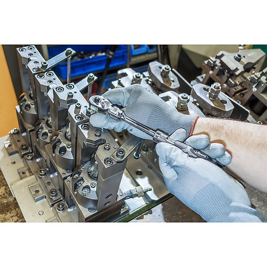 Teleskopická přepínací ráčna 1/4", Vigor - V6614N