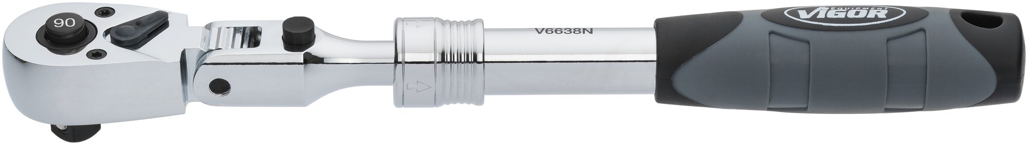 Prepínacia teleskopická račňa kĺbová 3/8", 250 - 350 mm - V6638N