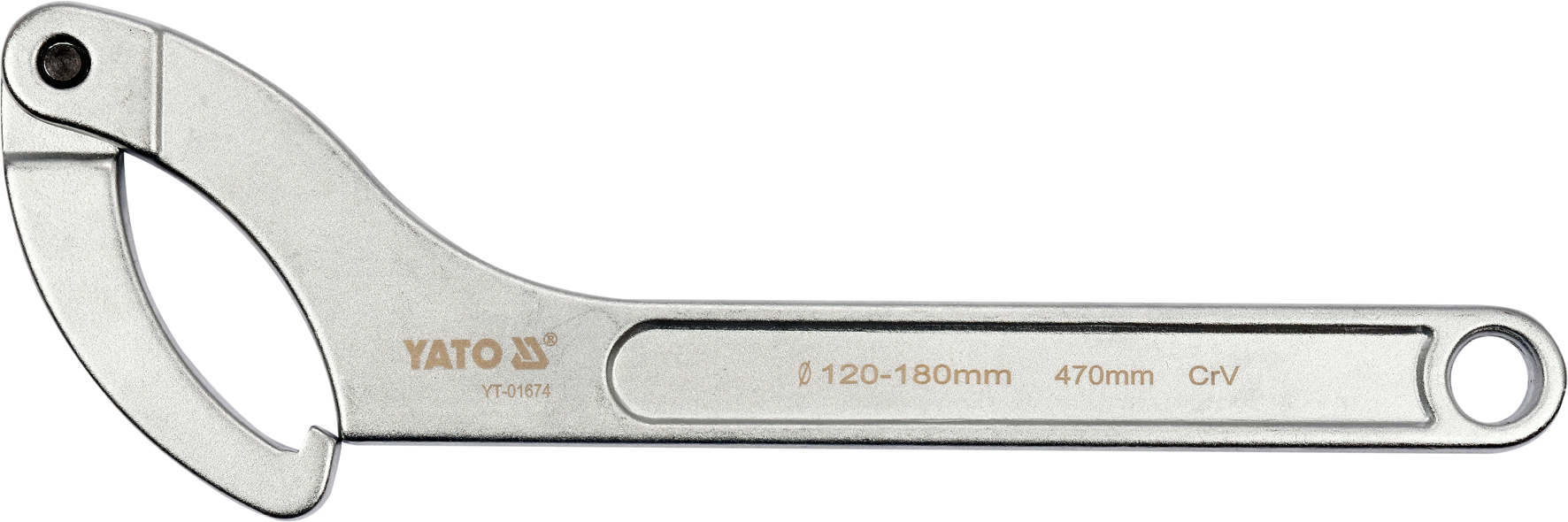 Hákový klíč, kloubový, 120 - 180 mm - YT-01674